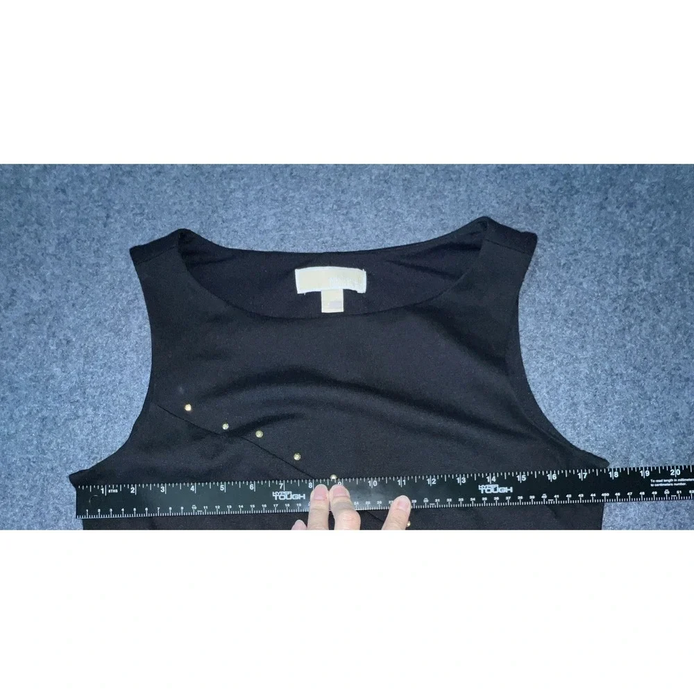 Women's Michael Kors Black Sheath Dress With Gold Grommets. Size 8‎